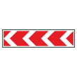 Дорожный знак 1.34.2 «Направление поворота» (большой) (металл 0,8 мм, II типоразмер: 500х2250 мм, С/О пленка: тип А инженерная)